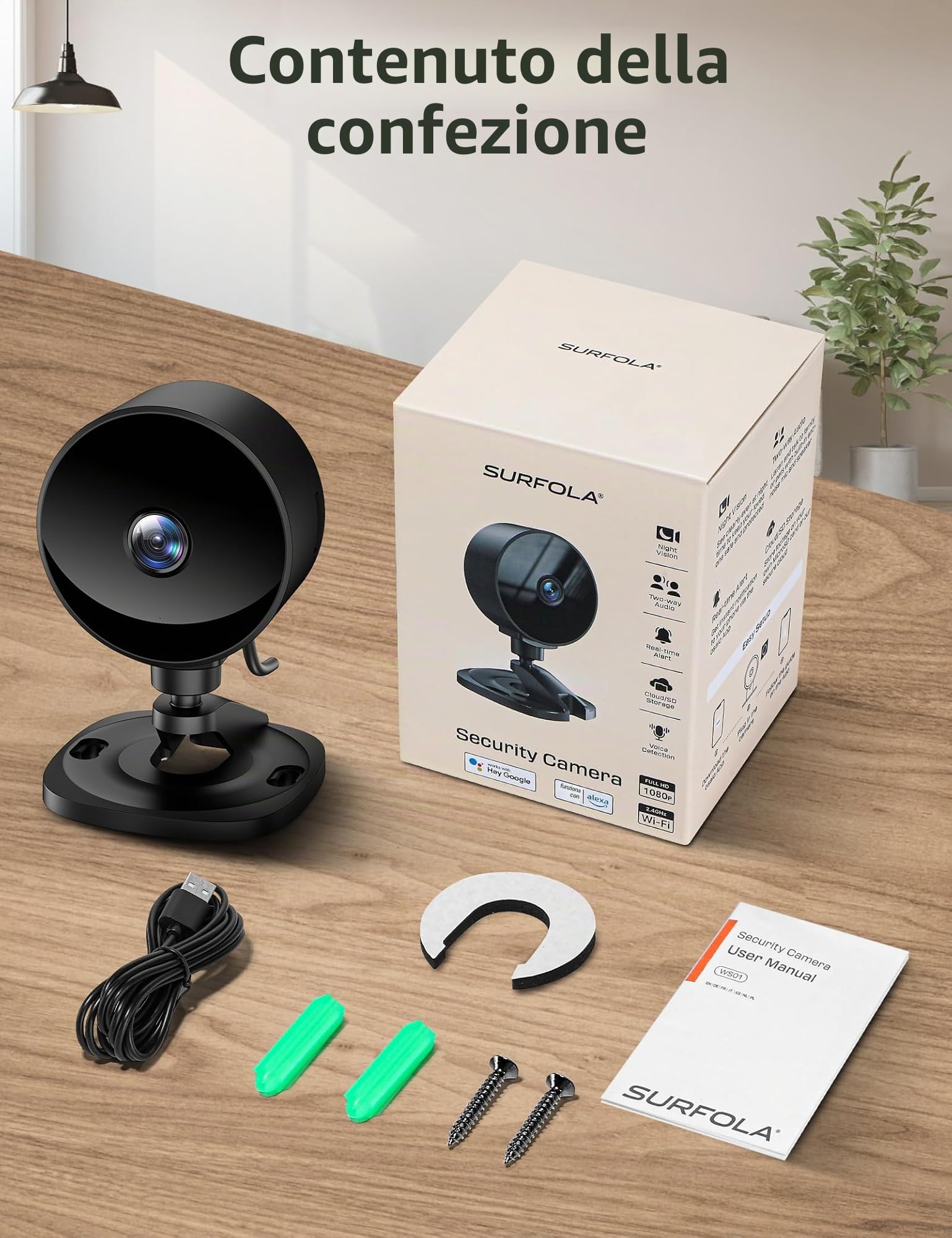 Surfola Telecamera Wi-Fi Interno — immagine 6 di 16