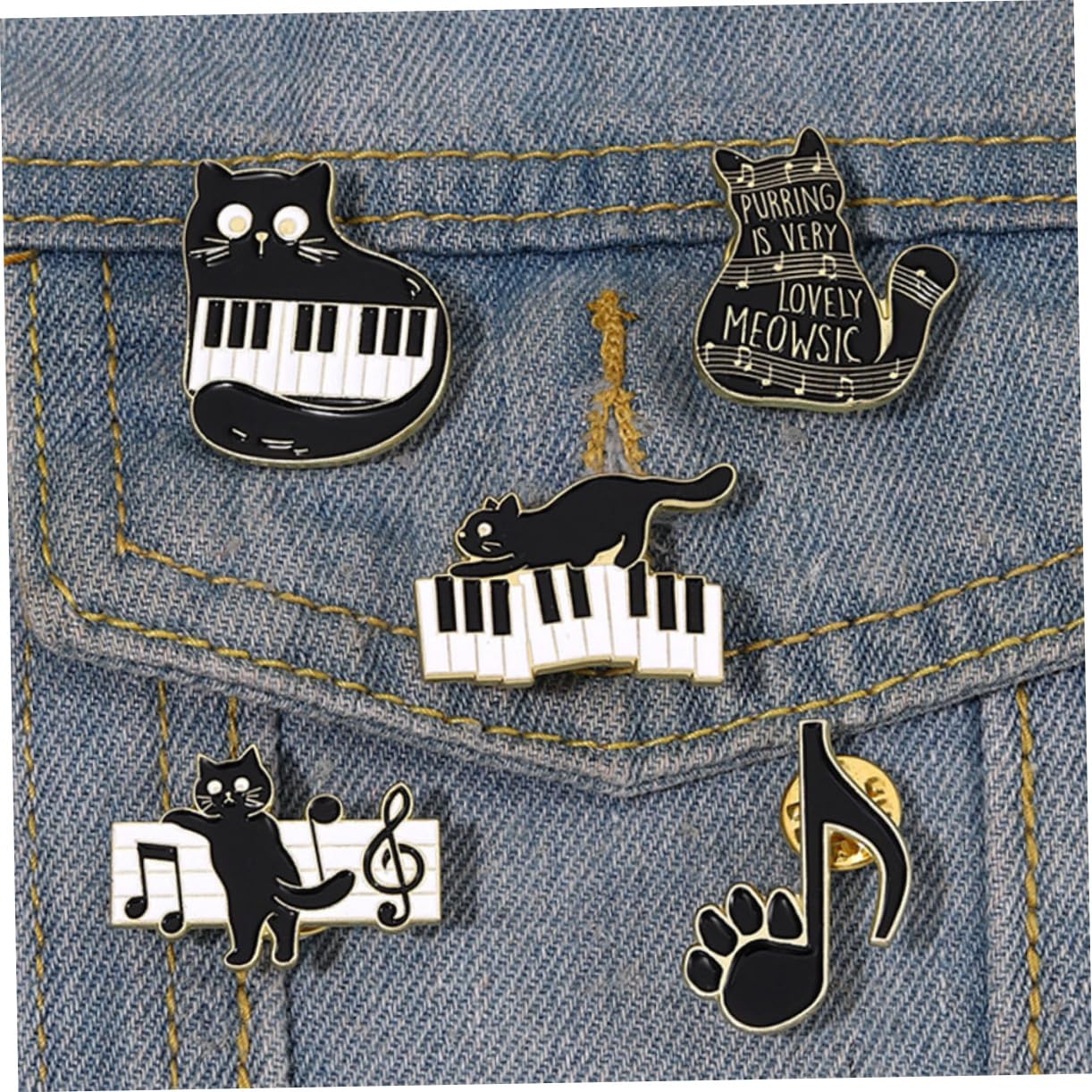Healvian Pin De Esmalte De Musical De Broches Y Accesorio Aesthetic