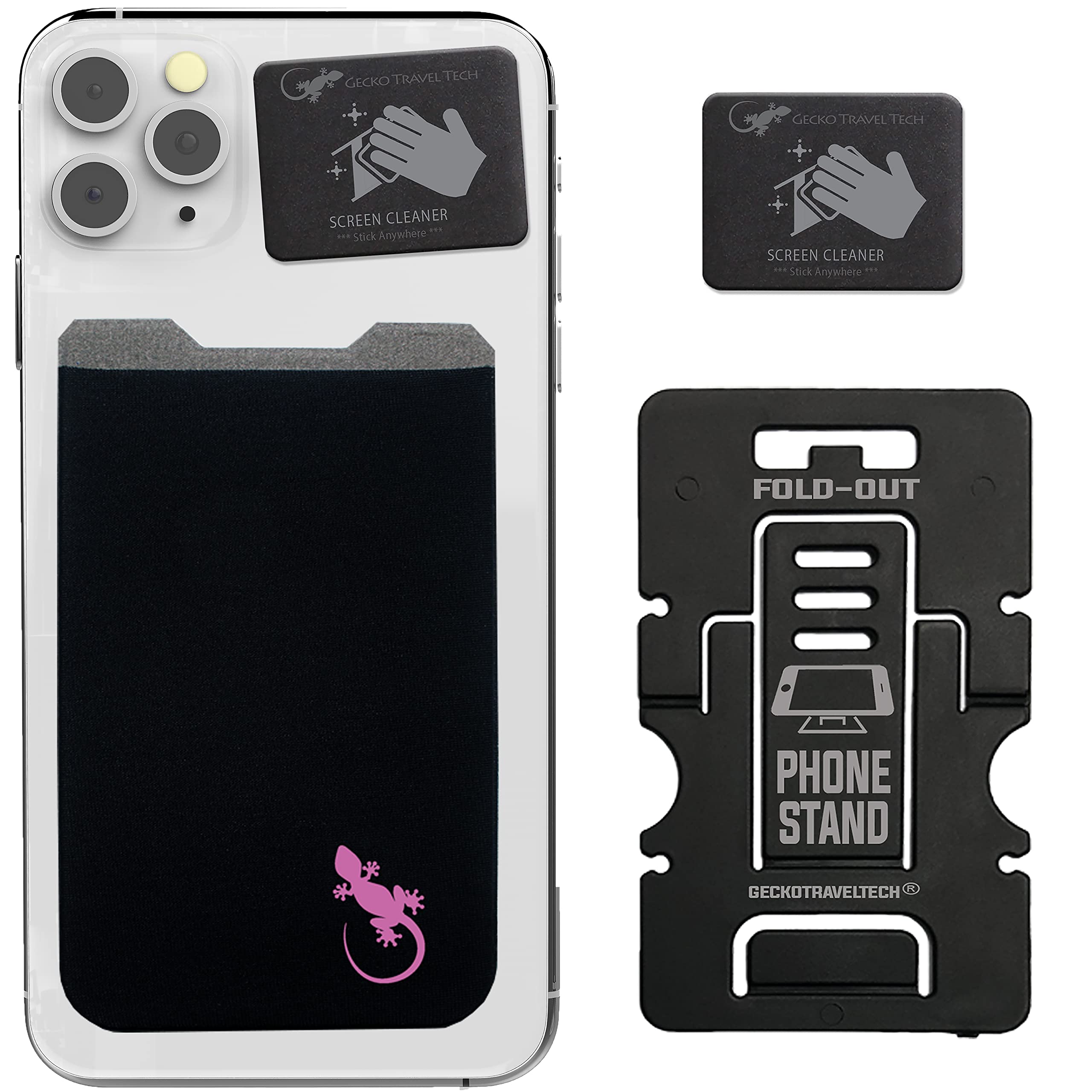 ☆送料無料 Gecko 携帯用ウォレット 黒/白 スマホに - Pink 10 Amazon.co.jp: Gecko 携帯電話用ウォレット 黒/白 スマホに貼り付け