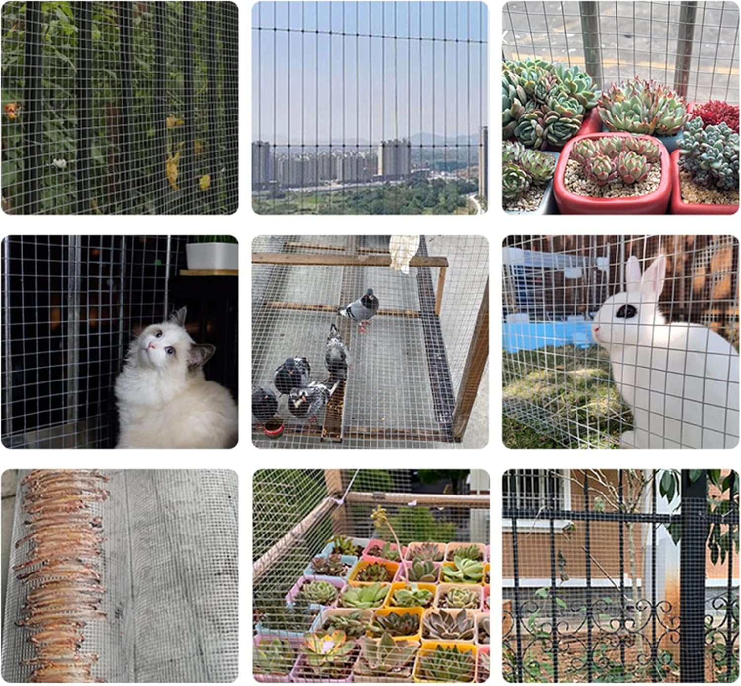 Stainless Steel Chicken Wire Mesh - 1/2" Square Hardware Cloth for Garden Netting, Animal Enclosure, Chicken Coop - Durable 1m x 8m (39in x 36.2ft)