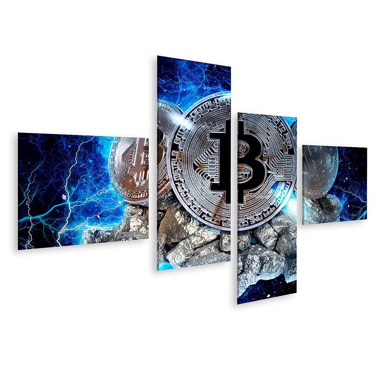 Islandburner, Quadro Moderno Bitcoin Cripto Valuta BTC