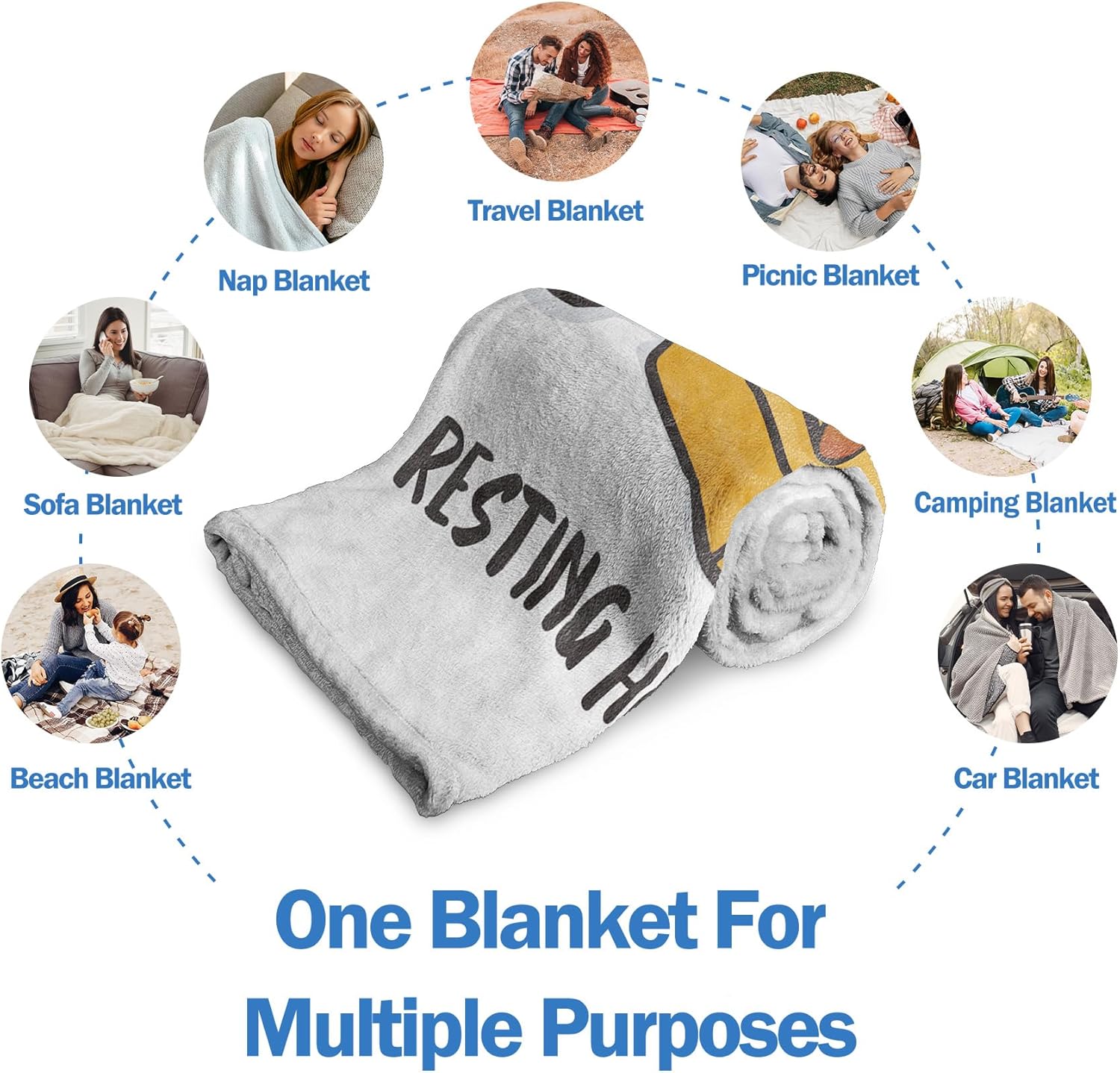 Funny Uncle Birthday Gifts from Niece Nephew, Uncle is not Sleeping Blanket, Gifts for Uncle Birthday, Fathers Day, Super Soft Flannel Throw Blanket for Napping and Couch, 60”×50” (Gray) - Image 5