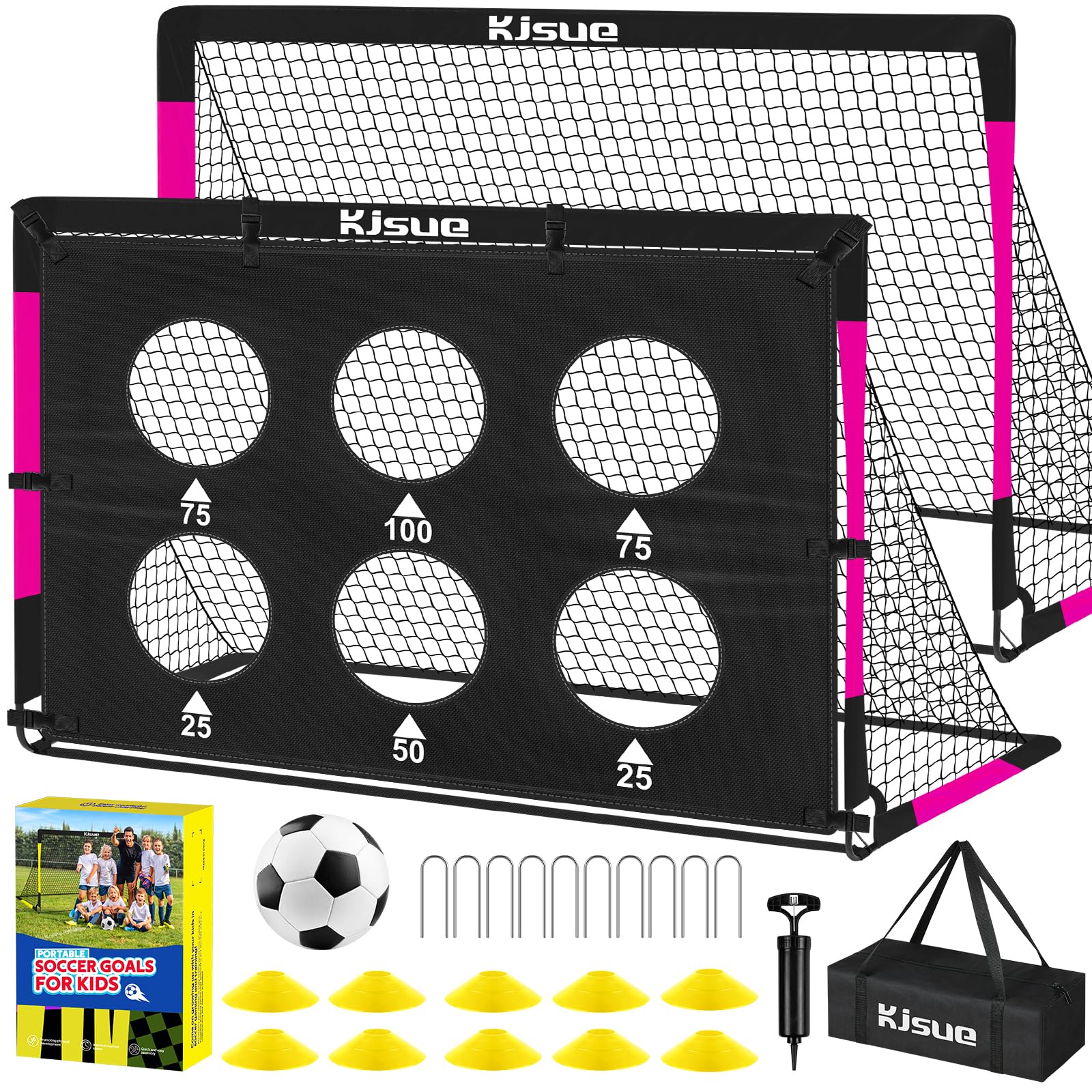 1pack 6x4 Soccer Goals 6 Target Pink-image-6