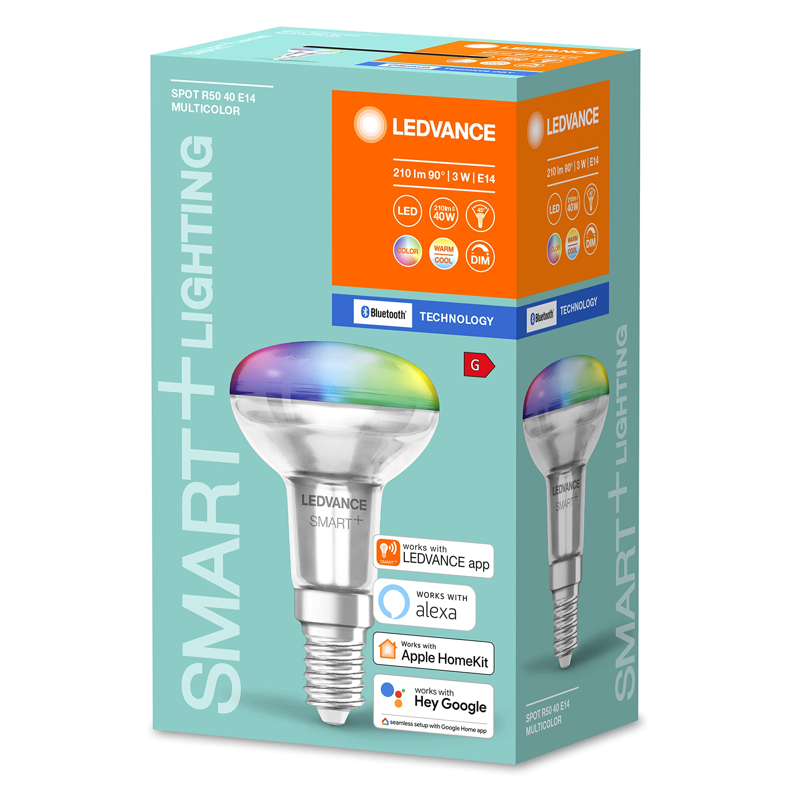 LEDVANCE E14 LED Lampe Mini Bulb, Smart Home Wifi Leuchtmittel mit 4,9W (470lm) ersetzt 40 W Glühbirne, dimmbar, RGBW Lichtfarbe (2700-6500K), steuerbar mit Alexa, google oder App, Lampe im 1er-Pack LEDVANCE E14 LED Lampe Mini Bulb, Smart Home Wifi Leuchtmittel mit 4,9W (470lm) ersetzt 40 W Glühbirne, dimmbar, RGBW Lichtfarbe (2700-6500K), steuerbar mit Alexa, google oder App, Lampe im 1er-Pack