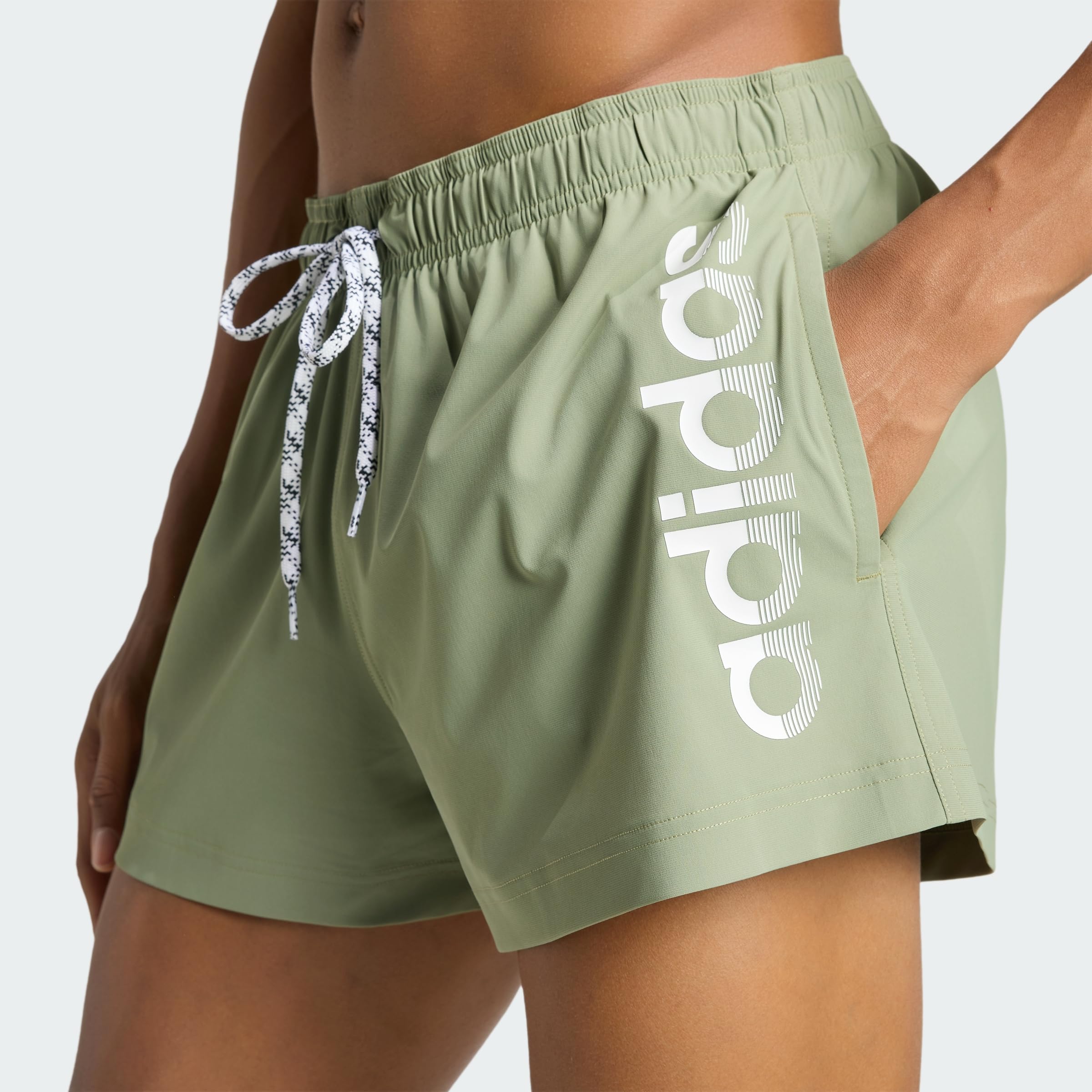 Adidas Logo Stretchy Knit Swim 3 inch Costume a Pantaloncino Uomo (Pacco da 1)