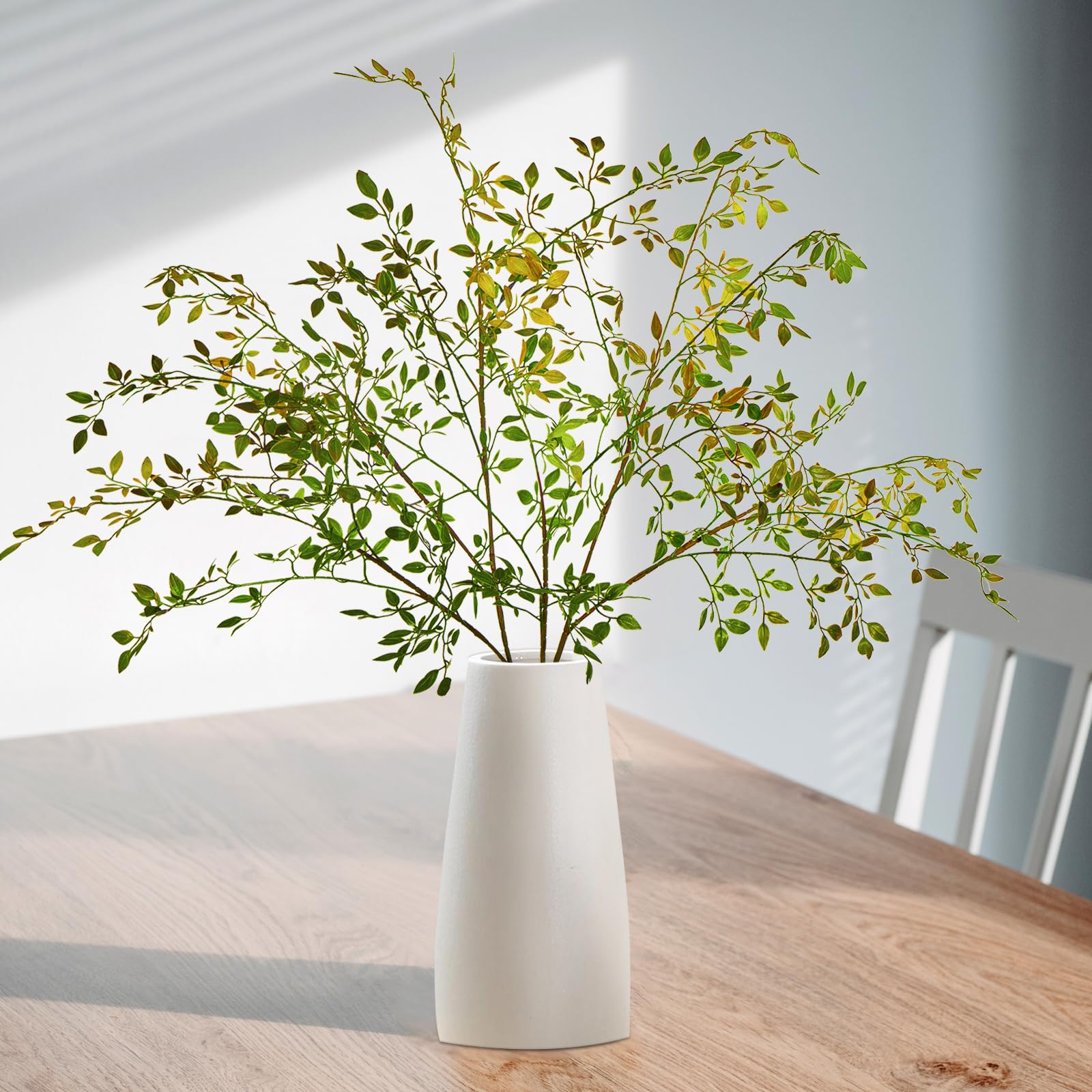 Ttranewsoo 2Pcs Artificial Greenery Stems, 43.3" Nandina Branches Tall