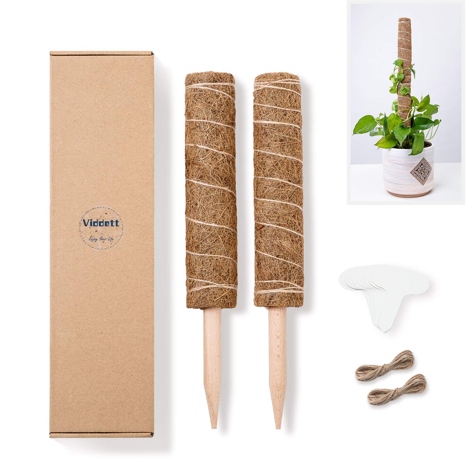 Buy Viddett 24IN Coir Totem Pole, Moss Poles for Climbing s, 2 Support