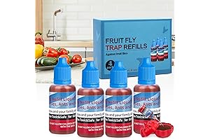Fruit Fly Trap Refill Liquid: Ultimate Killer for Indoor Fruit Flies (4-Pack)