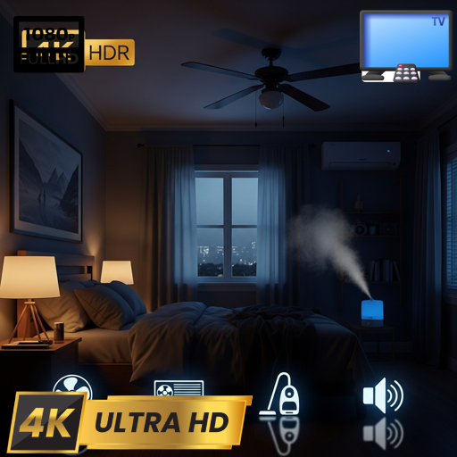 Bedtime Noise Generator Pro 4K – Fan, AC & Vacuum Hum Fire TV Screensaver