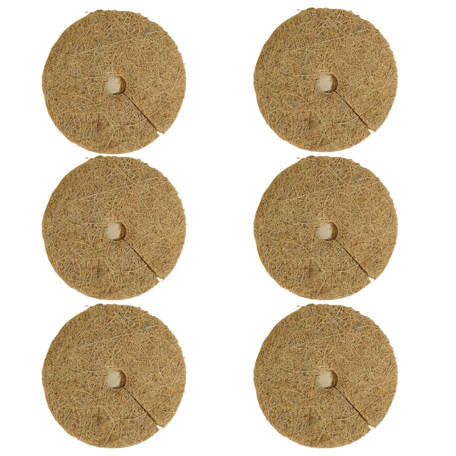 AV Coirs Coco Coir Mulch Mat (10inch -6 Pieces) | Coco Fiber Mulch for Plants Indoor or Outdoor Gardening