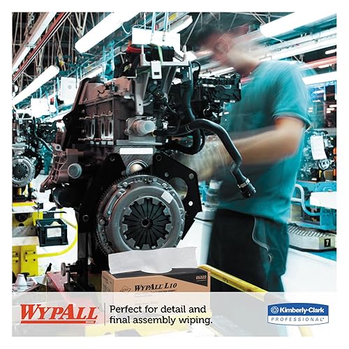 Miniatura 5 de WypAll 05322 L10 - Caja desplegable de toallas, 1 capa, 12 x 10 14, color blanco, 125caja, 18 cajascartón