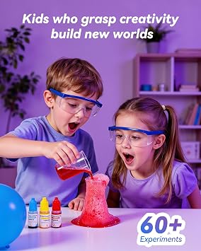 Melican 60+ Science Experiment Kit for Kids Ages 4 5 6 7 8+