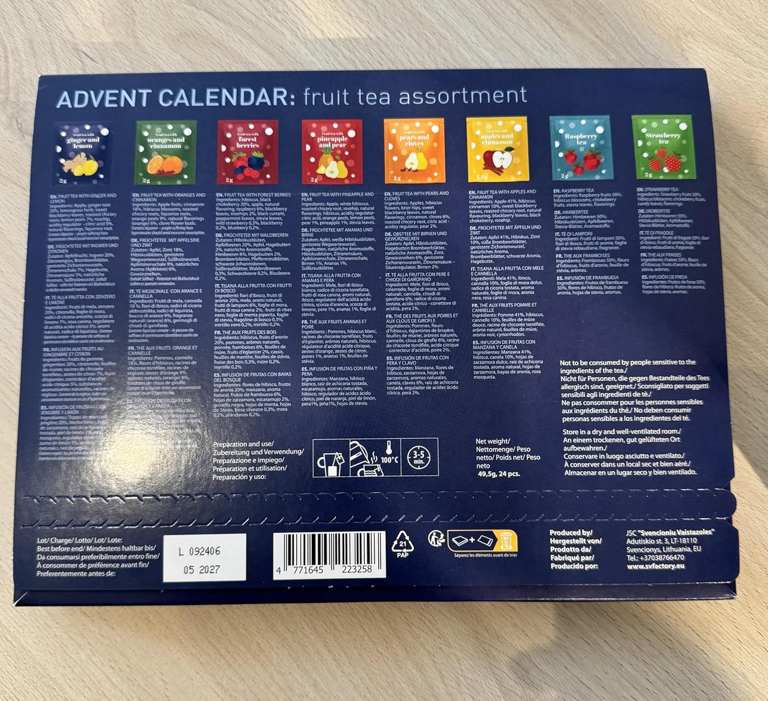 Calendario de Adviento 2025 de Té de Acorus, 24 Bolsitas de Te Navidad para la Cuenta Atrás, Calendario Adviento 2025 - Idea de Regalo para el Período Festivo de Invierno — view 7