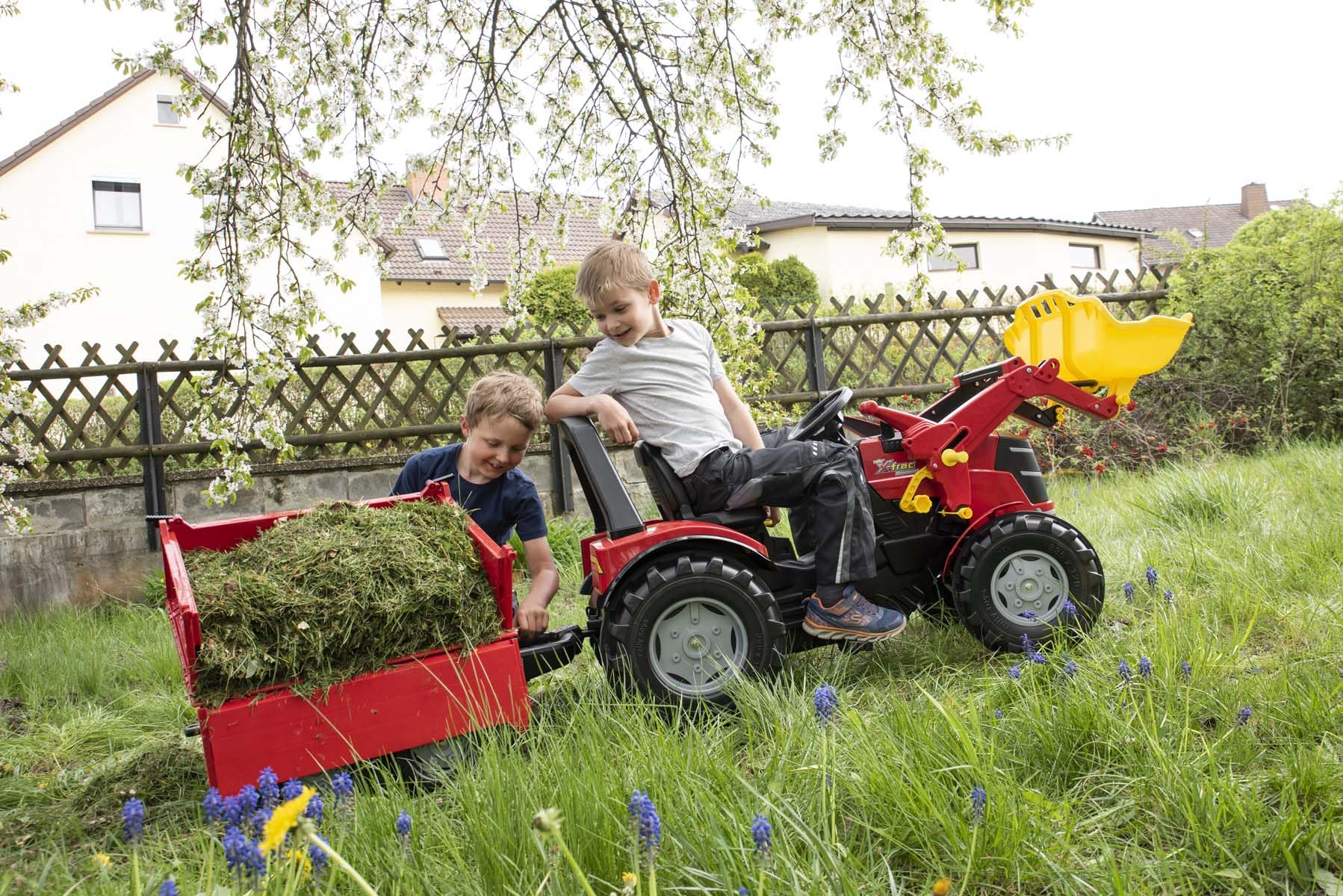 ROLLY TOYS Rimorchio MegaTrailer Rosso 88x45x47 123018