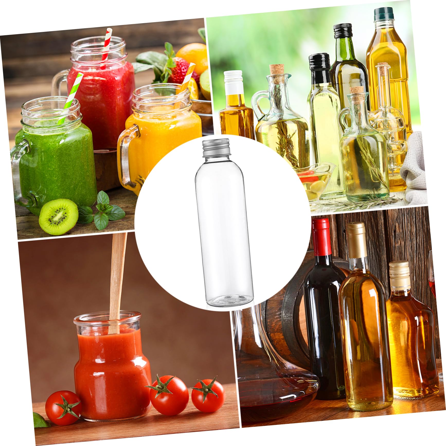 Yetene Leere Kunststoffflaschen 473 Ml – 10 Stück Wiederverwendbare, Auslaufsichere Becher Für Wasser, Saft & Smoothies, Bunt