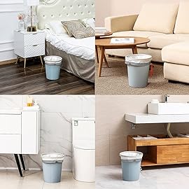 FORID Mini Drawstring Trash bags - 1.2 Gallon White Plastic Garbage Bags 240 Count Small Can Liners for Bathroom Bedroom Office Home 5 Liter (1-2 Gal) - Durable & Thick Trash Bag