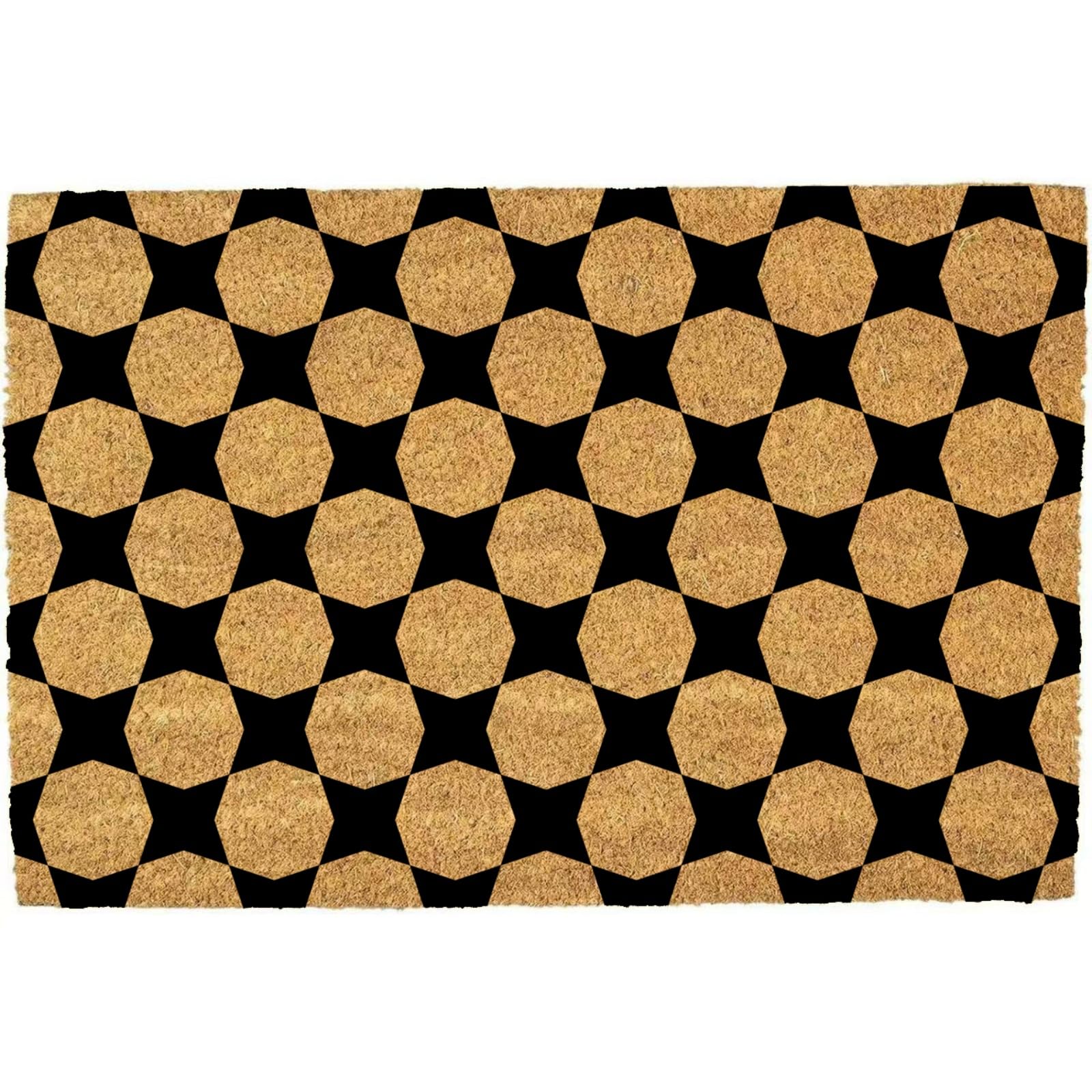 Morbuy Tapis de Porte d'Entrée Exterieur Coco (Polygonal,60x90cm)