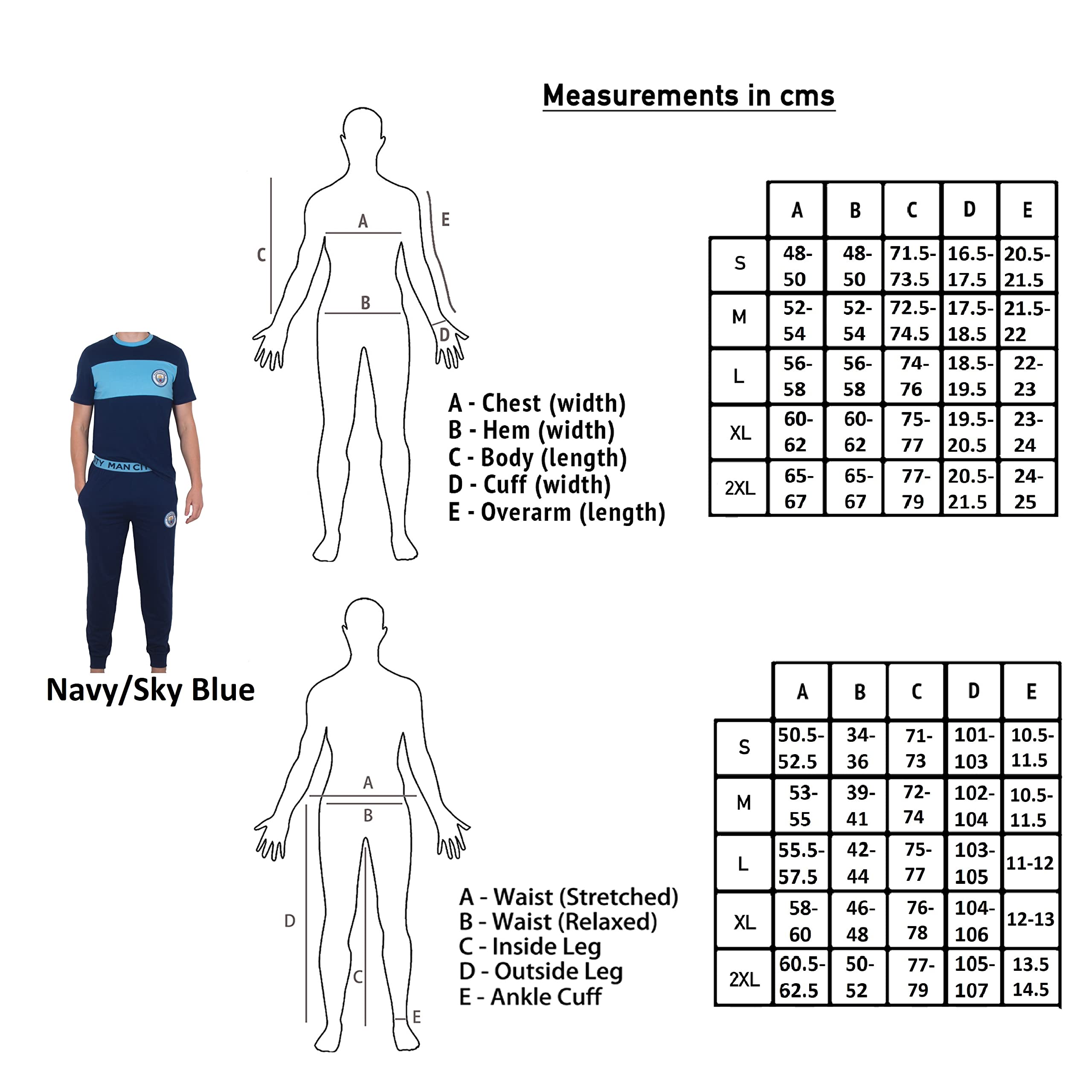 MANCHESTER CITY FC Officiel - Pyjama Long thème Football - Homme