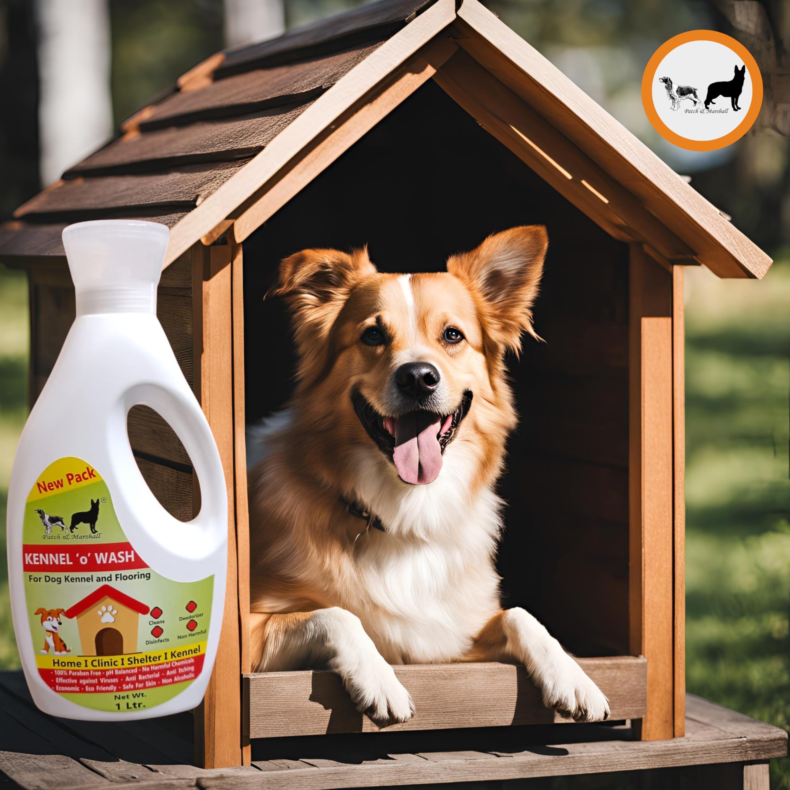 Patch & Marshall Pet Area Cleaner & Odor Neutralizer for Dogs & Cats | Kennel, Floor & Litter Area Cleaner | Removes Pet Odour & Stains | Safe, Non-Toxic Formula, Citrus - 1000 ml 4