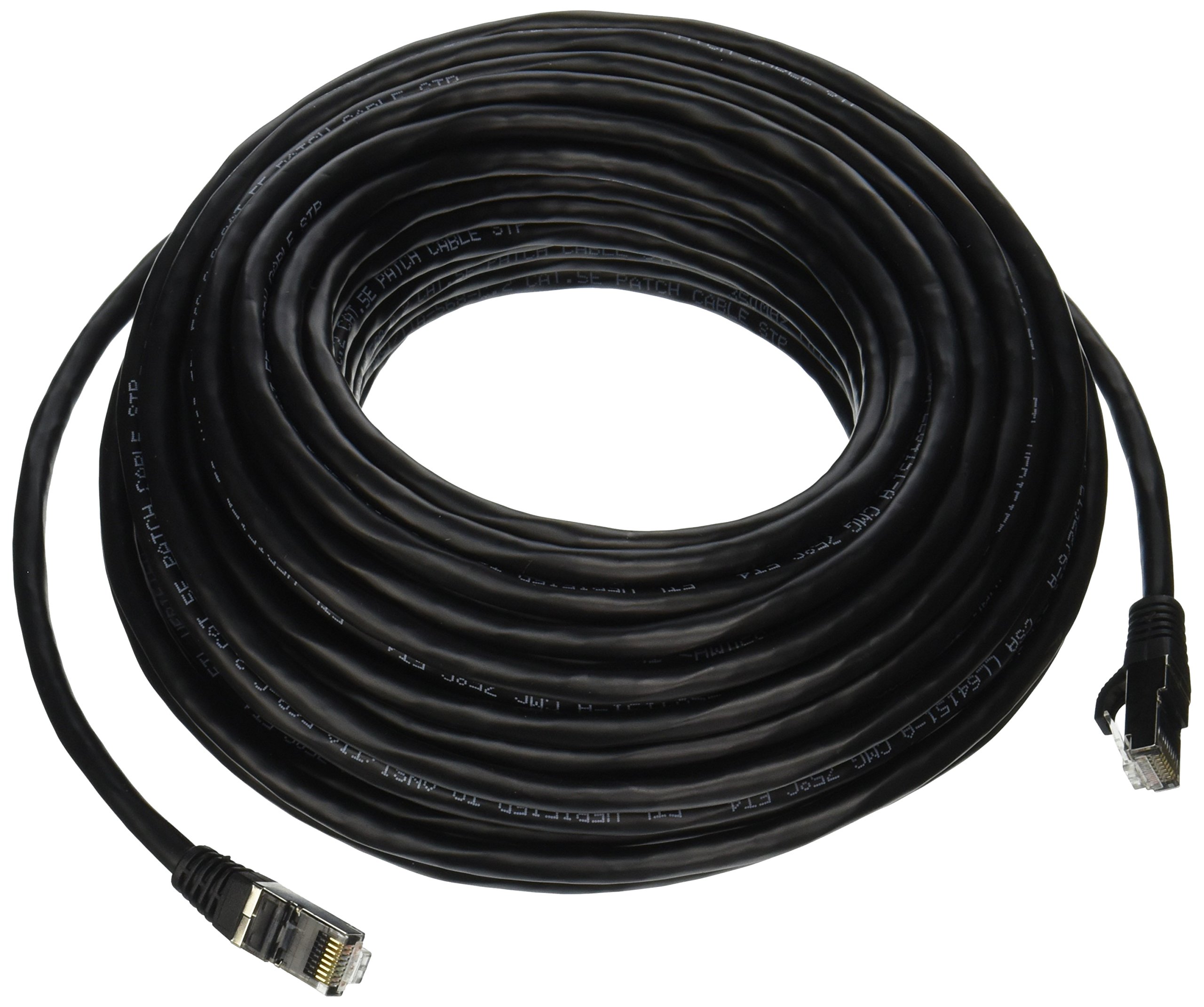 Legrand - C2G Cat5e Ethernet Cable, Snagless Unshielded Cat5e Patch Cable, 75 Foot Snagless UTP Ethernet Cable, Black Ethernet Network Patch Cable, 1 Count, C2G