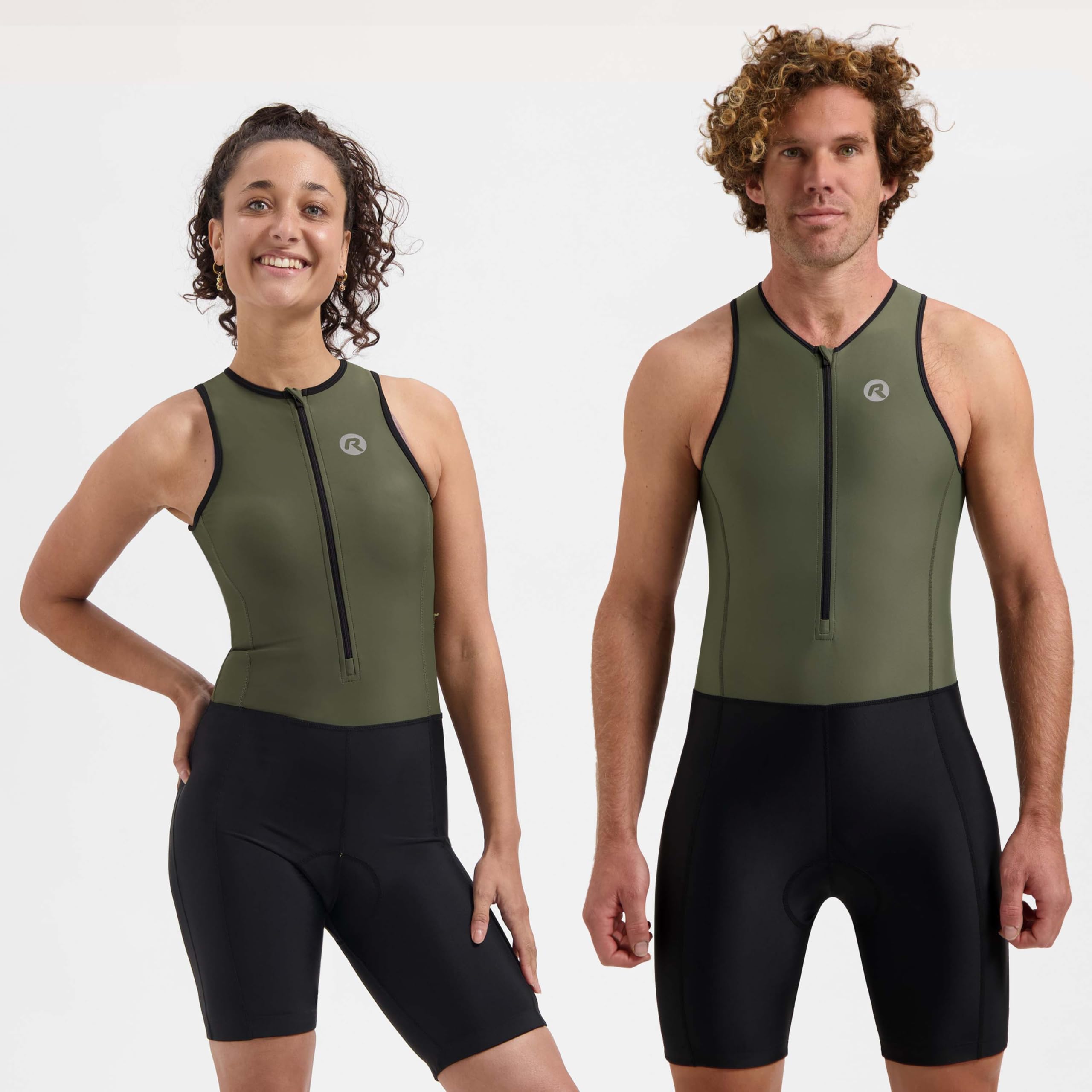 Rogelli Triathlonanzug ärmellos Trisuit mit Rückentaschen