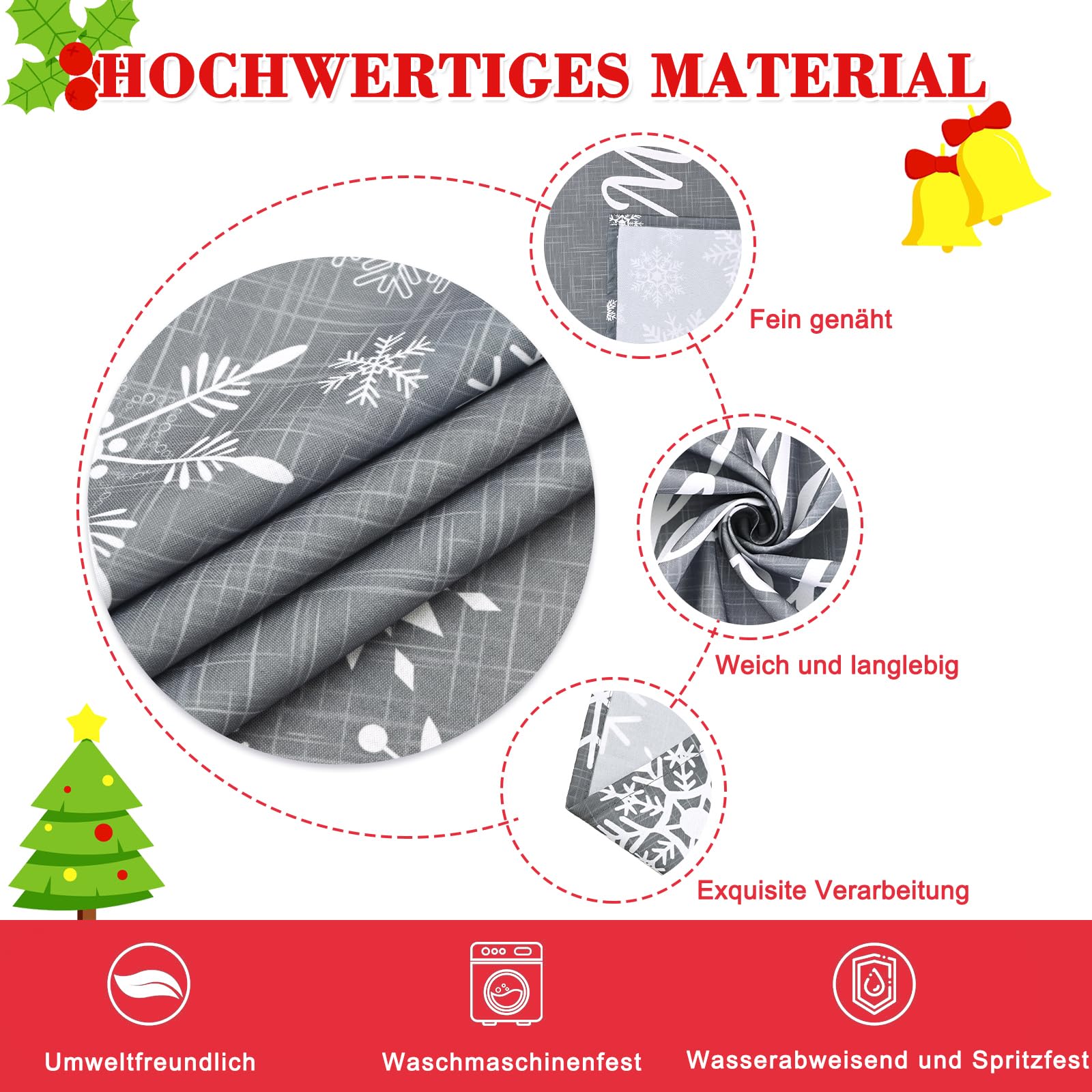 WinterKabouter | Luxe Kerst Tafelloper met Sneeuwvlok Design - Bliss Home