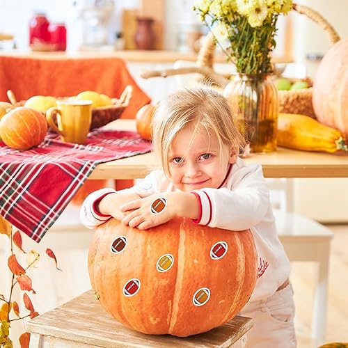 Miniatura 5 de Whaline 500 calcomanías de fútbol de color otoñal, autoadhesivas, calcomanías temáticas de otoño para tarjetas, álbumes de recortes, sobres, regalo