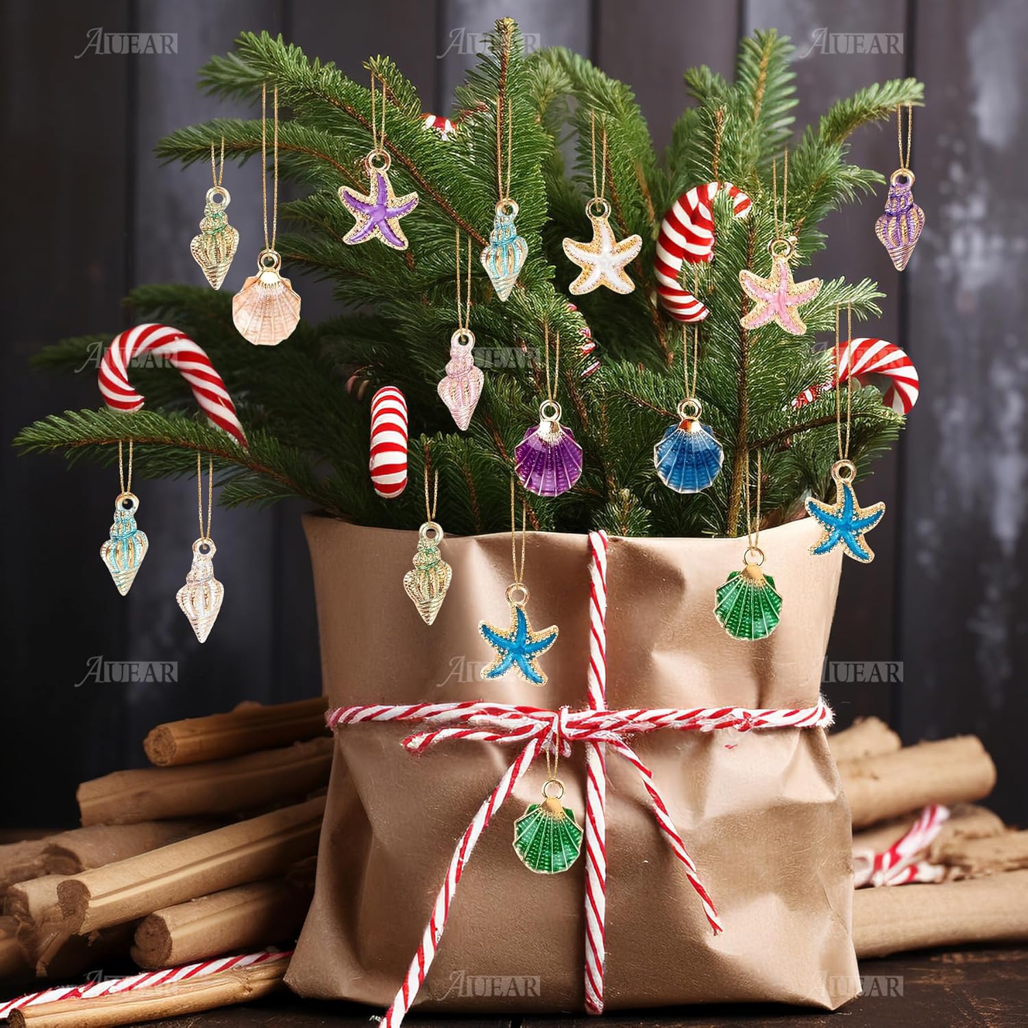 AUEAR, 30 Pack Ocean Alloy Starfish Conch Seashell Charms Pendants for DIY Jewelry Making - Image 8