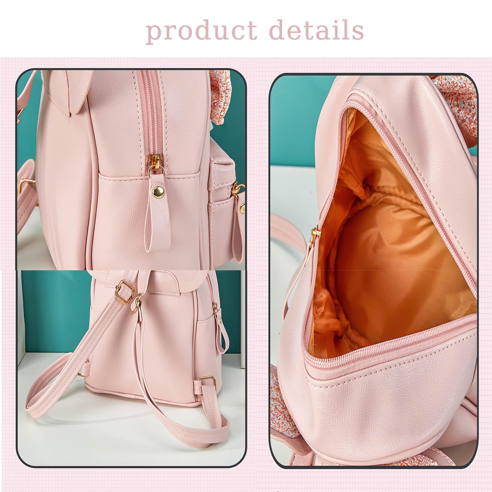 Hifot Sac à Dos Mignon pour Fille, Cartable Maternelle avec Nœud Papillon, Mini Kawaii Sac de Voyage, Cadeau