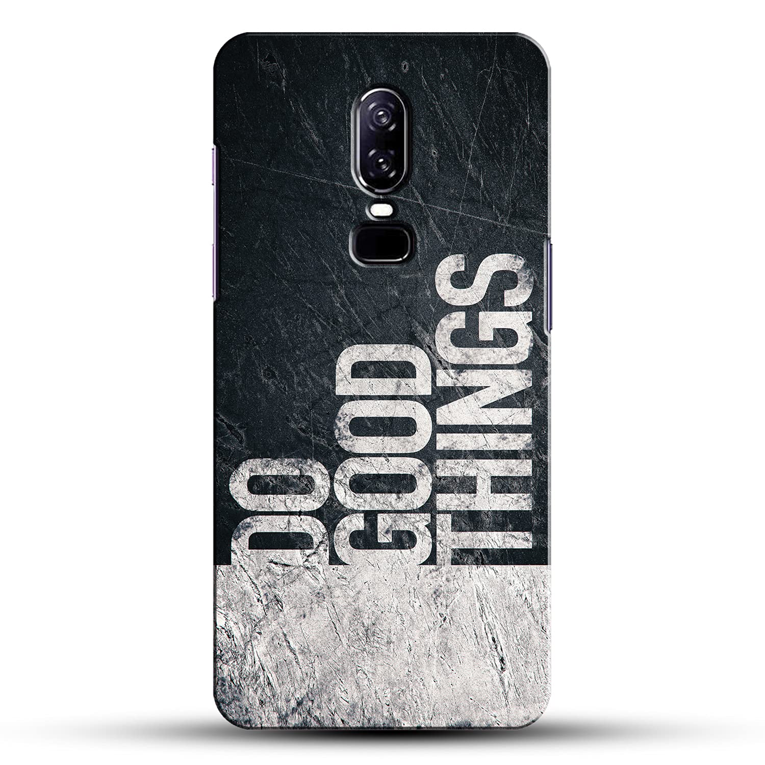 COLORflow ONEPLUS 6 Back Cover (Quotes DO Good Things) Funky Fonts