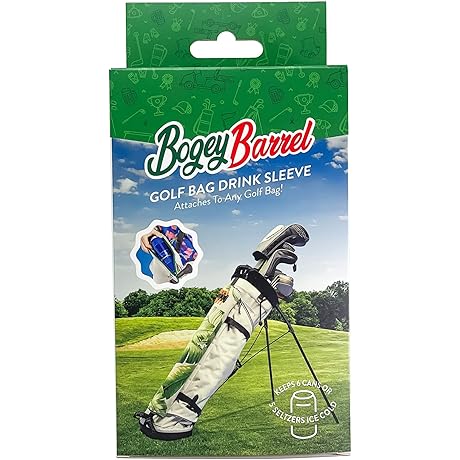 Bogey Barrel Golf Bag Drink Holder for the Golf Cart
