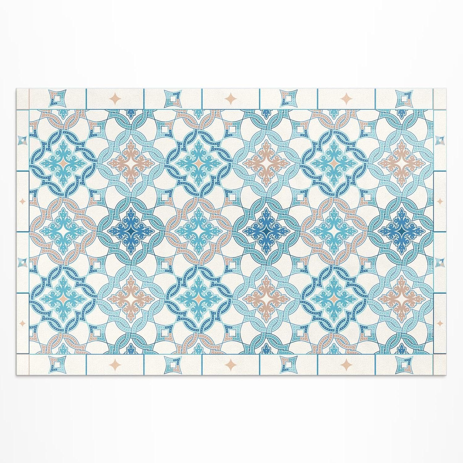 Tapis d'extérieur rectangulaire imperméable résistant décoloration pour balcon et jardin