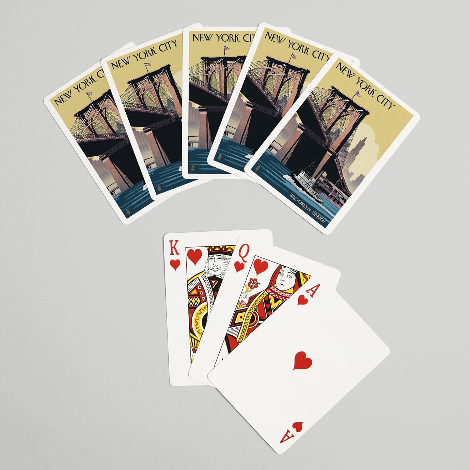 Lantern Press New York City New York Brooklyn Bridge, 52 Playing Cards for Adults, Poker Size Card Deck