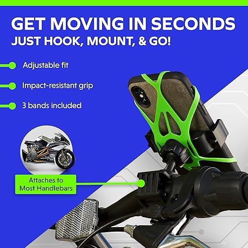 Miniatura 2 de Soporte para teléfono celular, para bicicleta, para todo tipo de Smartphone: iPhone 7 /7+, 6 /6+, 5s, 5, Samsung Galaxy S7 /S7 Edge, S6, S5, S4,