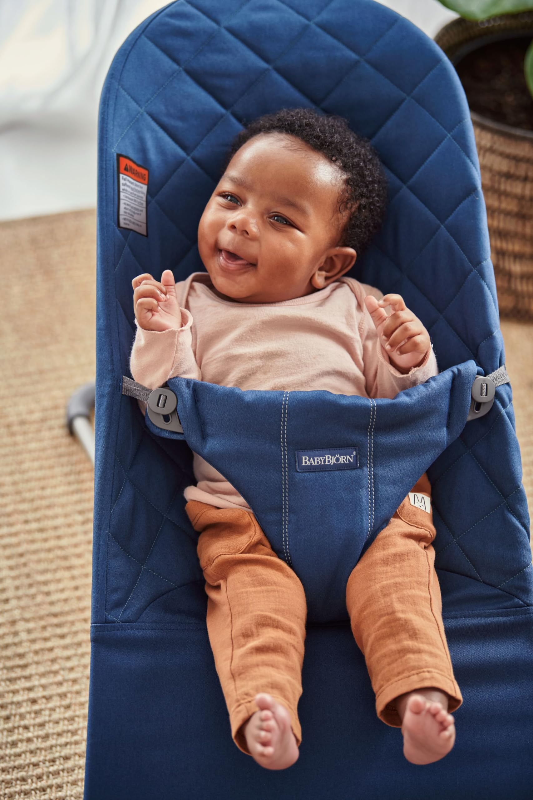 Amazon.com : BabyBjörn Bouncer Bliss, Midnight Blue, Woven