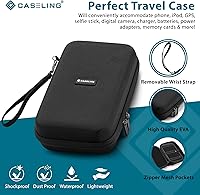 Vista 7 de Caseling Hard Case - 9.8” x 5.6”x 2.8” - for Universal Electronics/Accessories EVA Protection Hard Travel Organizer Carrying Bag - Black