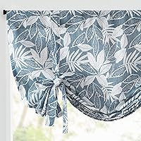 Vista 21 de jinchan Cenefa con estampado floral para ventanas de 36 pulgadas de largo, cenefas de cocina de lino para filtrar la luz campestre, tratamiento