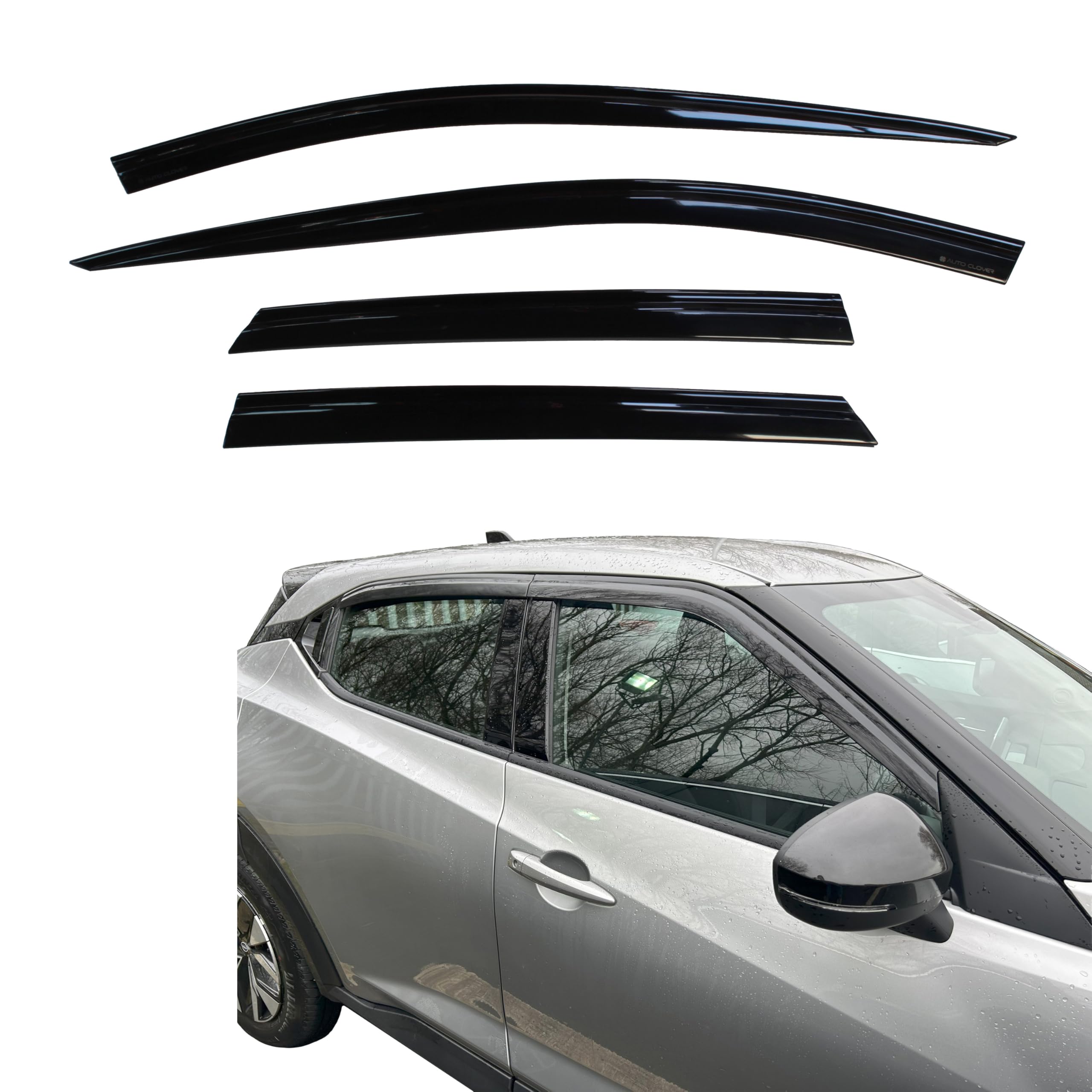 AUTO CLOVER Juego de deflectores de viento para Nissan Juke 2020+ (4 piezas)