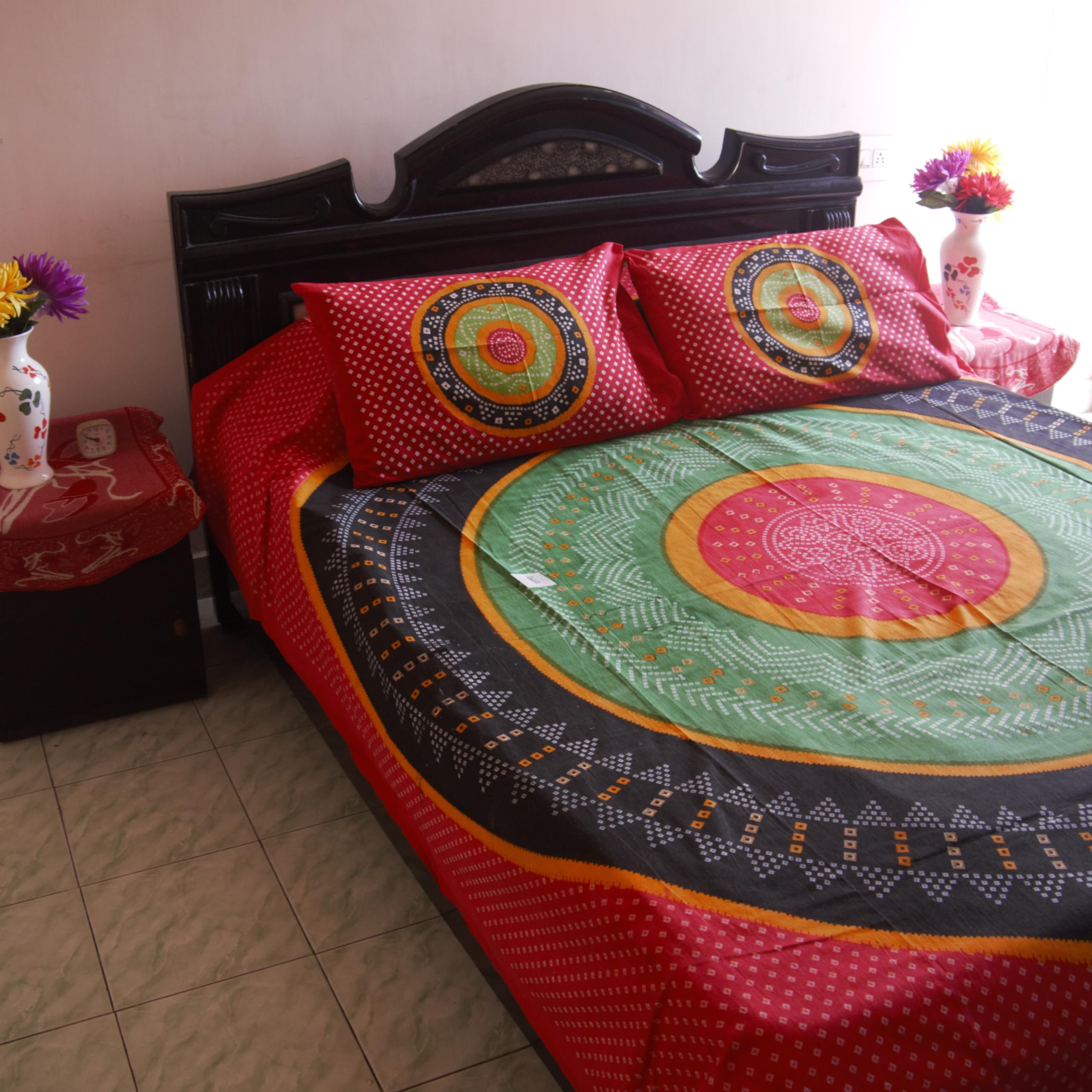 250TC Jaipur Cotton Handloom Bed Sheet