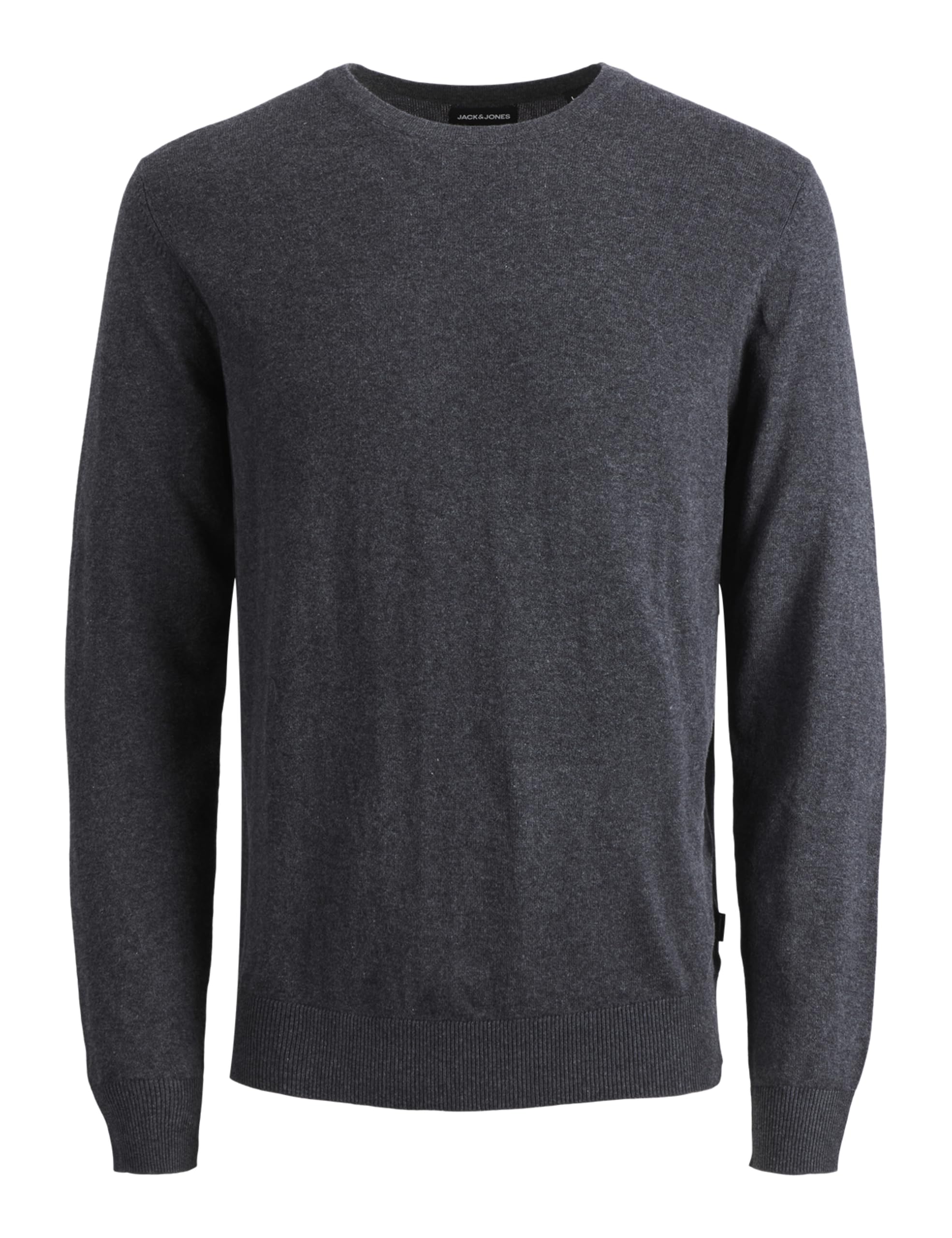 JACK&JONES Men's JJEEMIL Knit Crew Neck NOOS, Dark Grey Melange, XXL