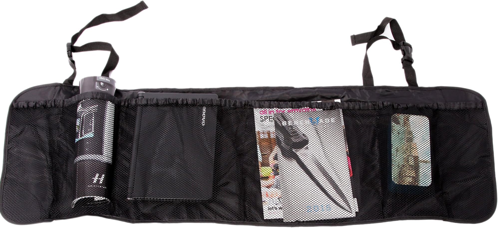 Wonderoto Car Back Seat Organizer Trunk Storage–Removable Multi-Pocket-Large Capacity for Storing Books, Food, Drink, Kids Toy and Tools (Black)