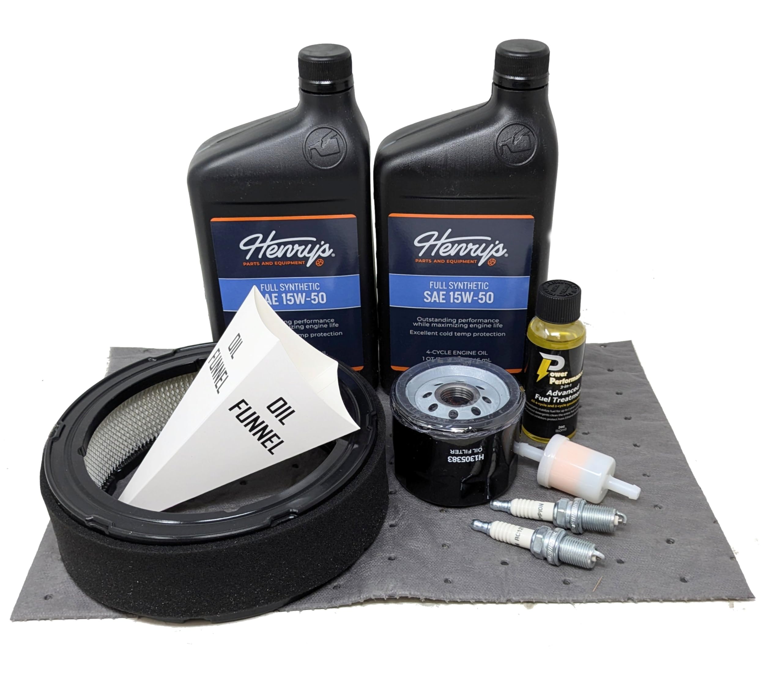 Henry's 84004937 15W-50 Maintenance Kit for Briggs 12.5-18hp Vanguard with Fuel Treatment