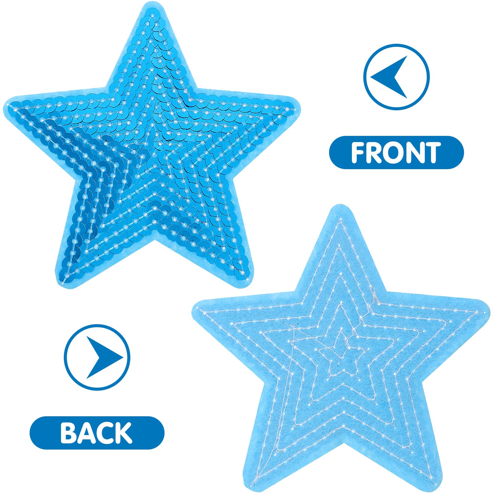 Écussons Thermocollants Dorés En Forme D'étoile De Make Market, 3