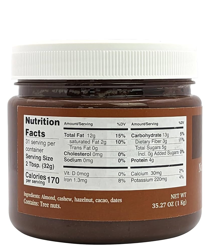 Nutural World - Crunchy Nutty Chocolate Spread 35 Oz (1kg