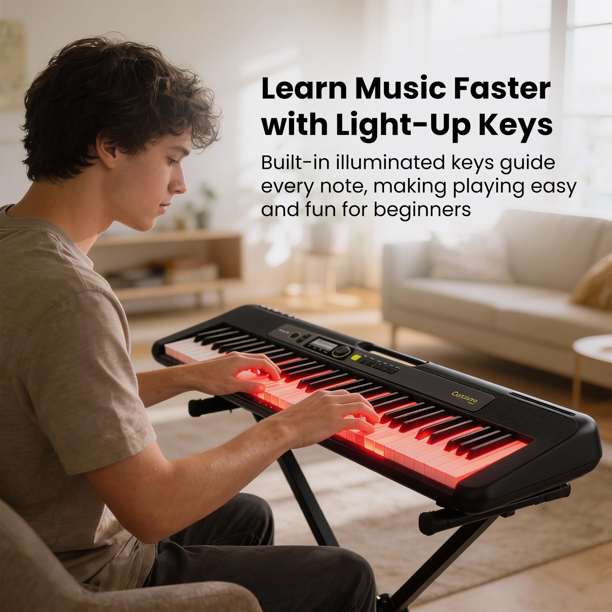 Amazon.com: Casio LK-S250 61-Key Premium Lighted Keyboard Pack