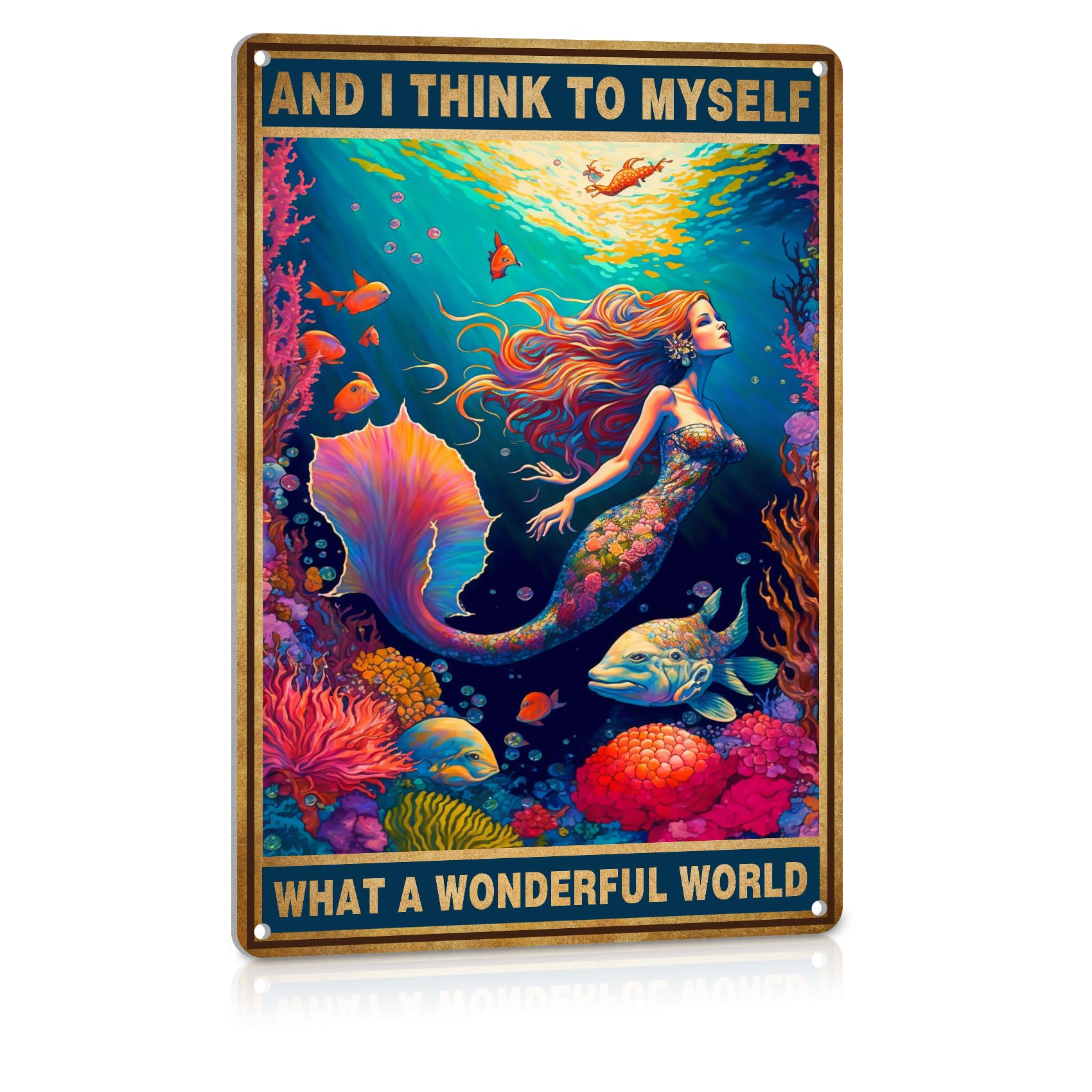 Preeklen Women's Tin Sign 234 Mermaid Decor Inspirational Wall Art Sign Room Decor For Teen Girl Bathroom Decor Encouragement Gifts For Vintage Decor Tin Sign Metal Signs 12X8 Inch