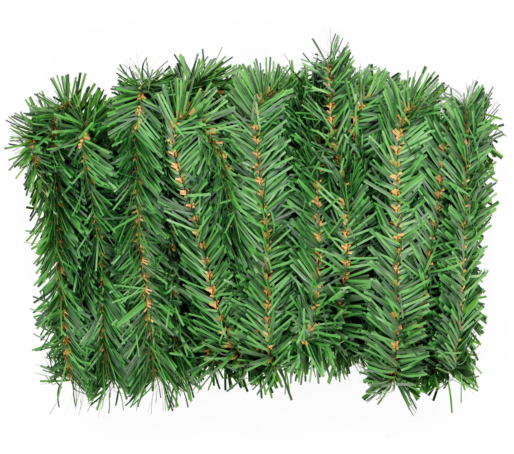 XIMISHOP Ghirlanda Natalizia In PVC 15 M - Verde Pino Artificiale Flessibile Per Decorazioni Interne Ed Esterne, Fai Da Te