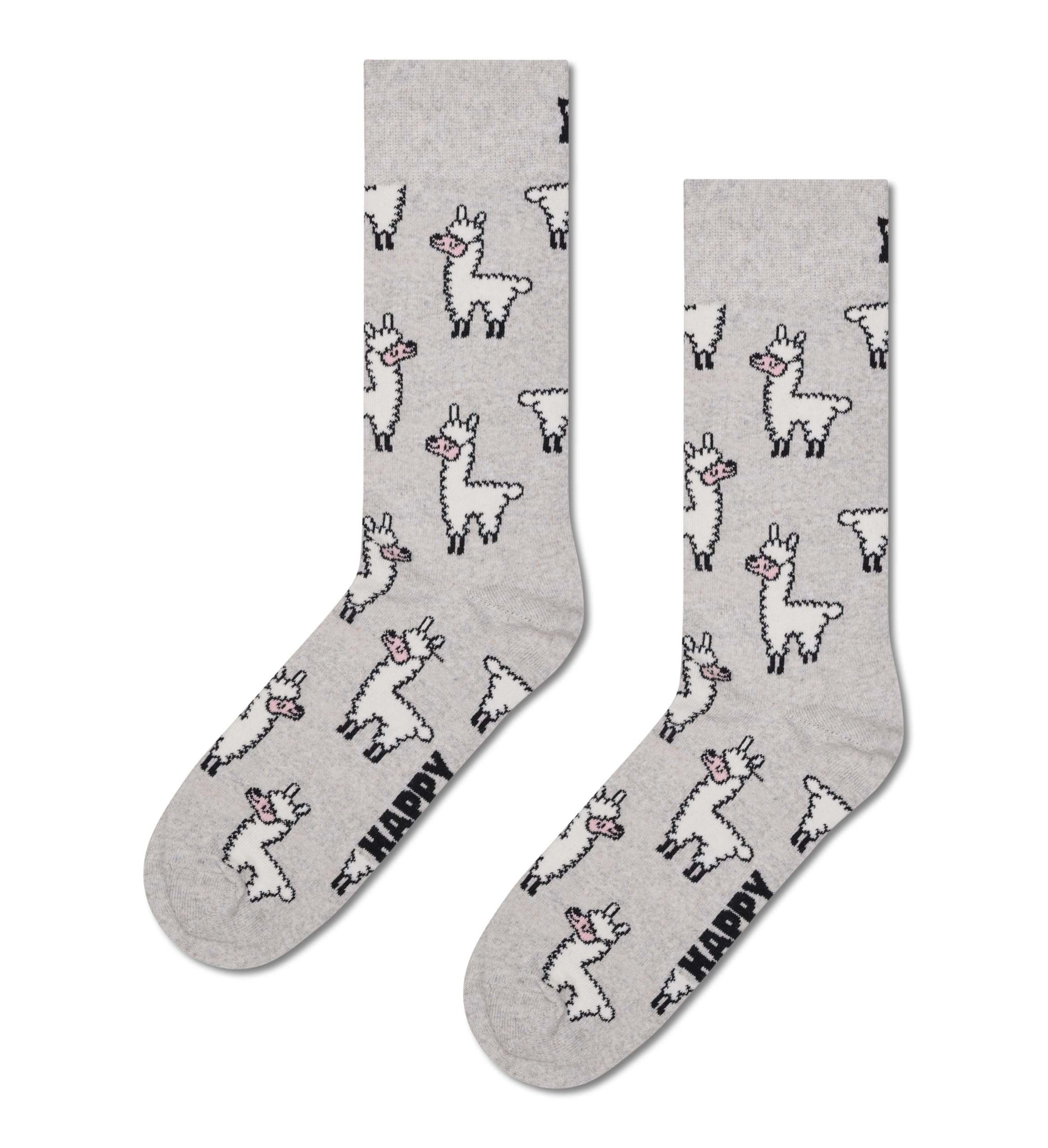 Happy Socks Unisex Gray Lama, 42-46 Uk
