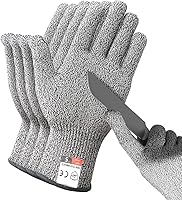 Vista 1 de DEYAN Guantes resistentes a cortes, protección de nivel 5, guantes de corte de seguridad, guantes de corte de cocina para chef, cortados de ostras