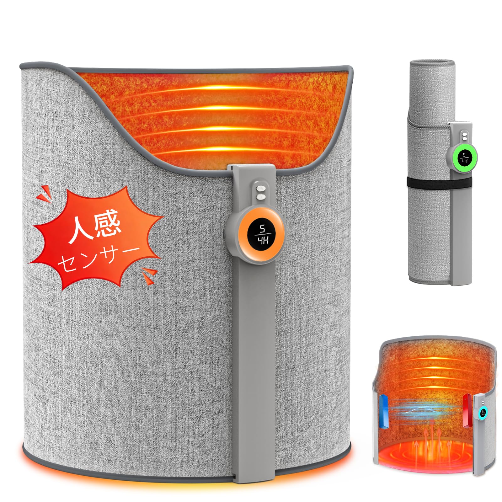 Amazon | パネルヒーター 足元ヒーター【 人感知能温度管理 5段階温度